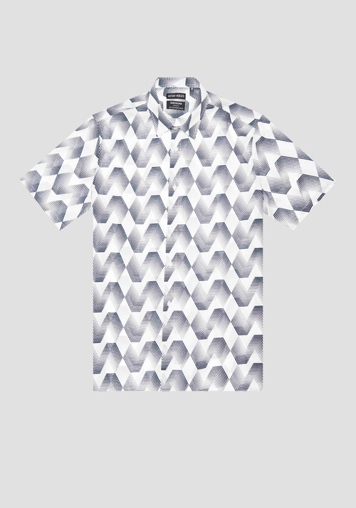 "BARCELONA" REGULAR STRAIGTH FIT SHIRT IN PRINTED COTTON - Men's Shirts | Antony Morato Online Shop