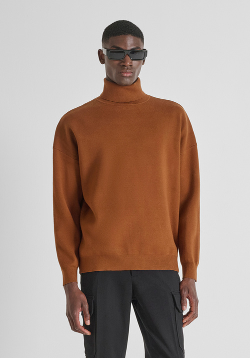 MAGLIA COLLO ALTO RELAXED FIT IN MISTO VISCOSA - Maglieria Uomo | Antony Morato Online Shop