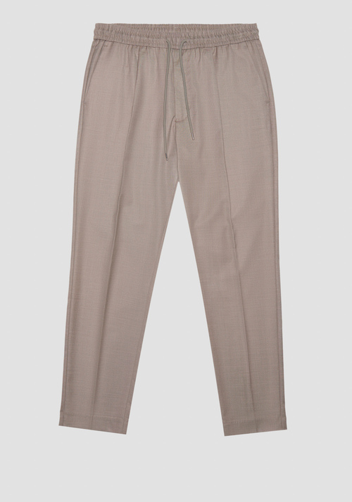 "NEIL" REGULAR FIT TROUSERS IN FLAMED ELASTIC VISCOSE BLEND FABRIC - Trousers | Antony Morato Online Shop
