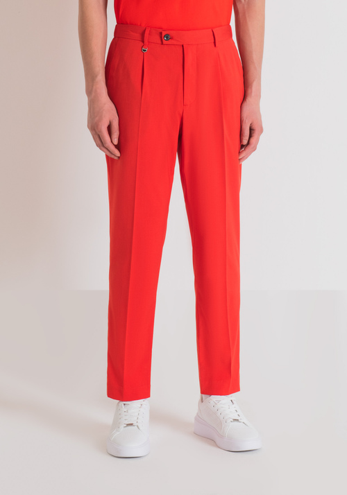 REGULAR FIT "LUIS" PANTS IN STRETCH VISCOSE BLEND - Men's Trousers | Antony Morato Online Shop
