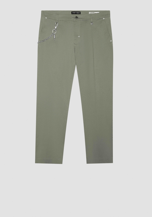 "OLIVER" SLIM FIT ANKLE LENGTH TROUSERS IN ELASTIC COTTON - Pantalons | Antony Morato Online Shop