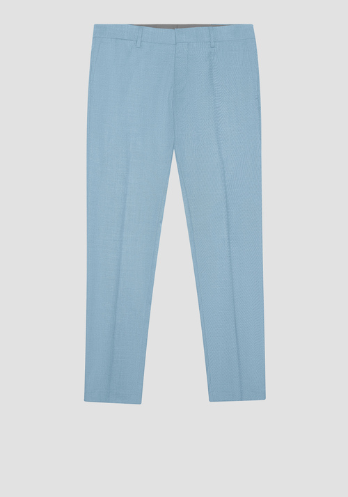 SLIM FIT PANTS "BONNIE" VISCOSE BLEND FABRIC ELASTIC SLUB EFFECT - Men's Trousers | Antony Morato Online Shop