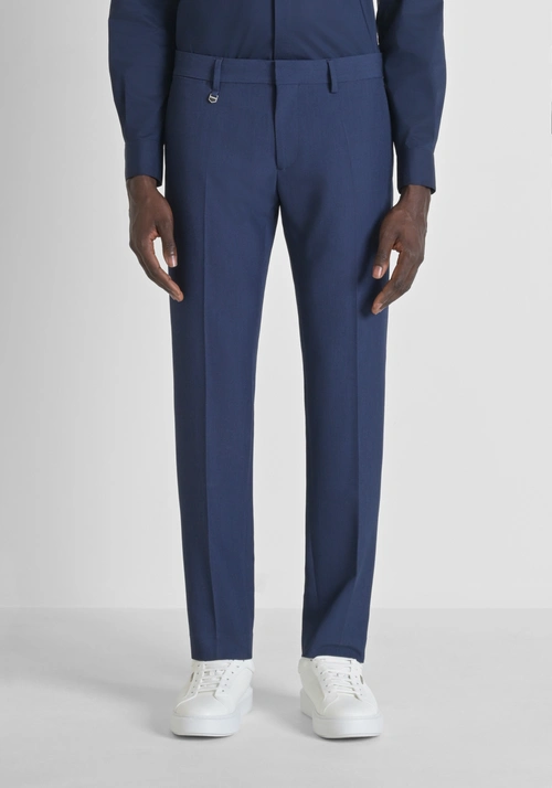 SLIM FIT TROUSERS "BONNIE" IN DENIM EFFECT FABRIC - Men's Trousers | Antony Morato Online Shop