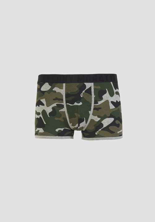 COTTON BOXERS WITH CAMOUFLAGE PATTERN - Men's Underwear | Antony Morato Online Shop