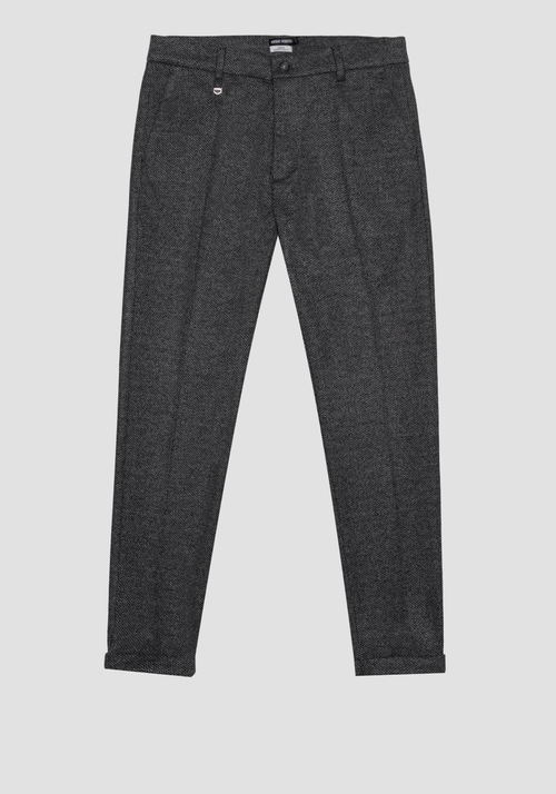 "ASHE" SUPER SKINNY FIT TROUSERS IN ELASTIC VISCOSE BLEND FABRIC - Main Collection FW23 Men's Clothing | Antony Morato Online Shop