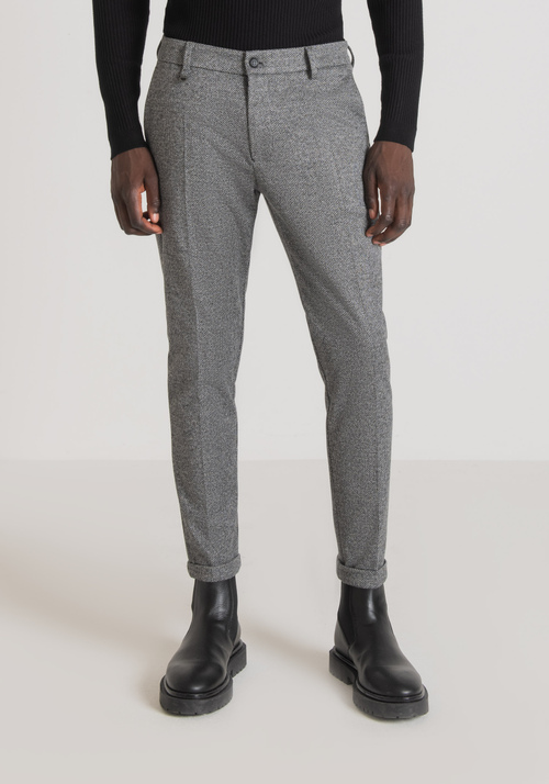 "ASHE" SUPER SKINNY FIT TROUSERS IN ELASTIC VISCOSE BLEND FABRIC - Trousers | Antony Morato Online Shop