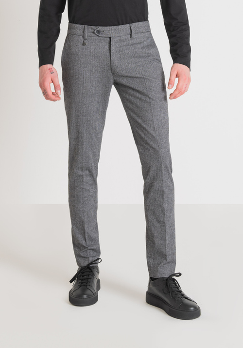 "BRYAN" SKINNY FIT TROUSERS IN ELASTICATED REINFORCED COTTON BLEND - Sale | Antony Morato Online Shop