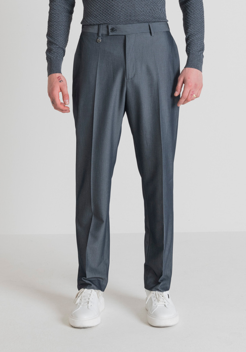 "EVAN" RELAXED-FIT TROUSERS IN STRETCH DENIM-EFFECT FABRIC - Men's Clothing | Antony Morato Online Shop