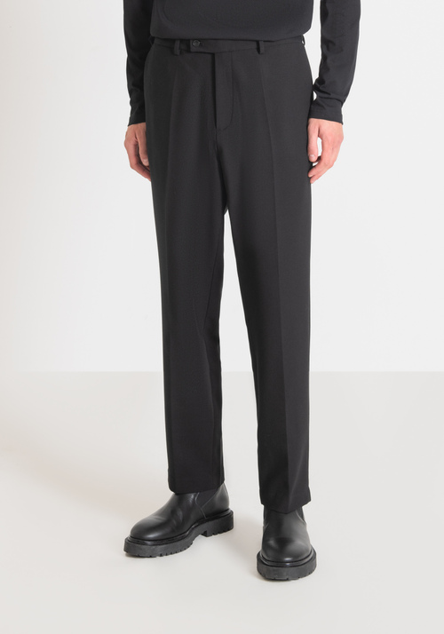 "EVAN" RELAXED FIT TROUSERS IN WARM WOOL BLEND - Trousers | Antony Morato Online Shop