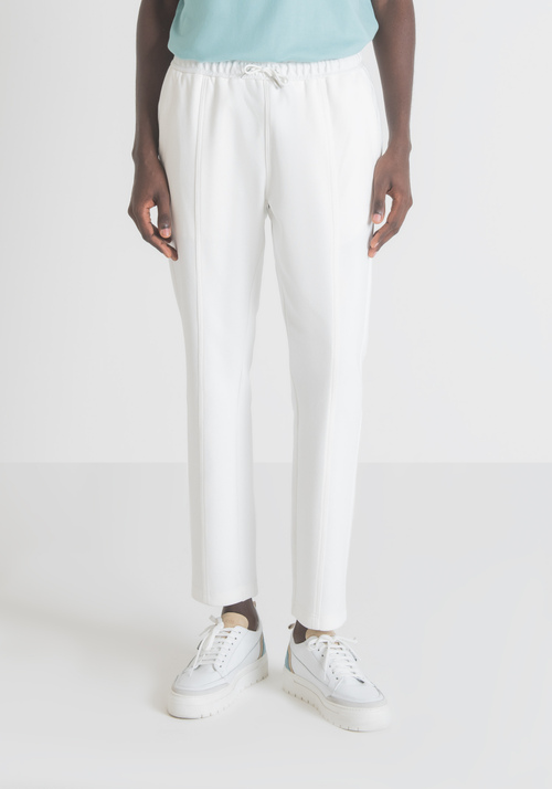 CARROT FIT SWEATPANTS IN STRETCH COTTON BLEND WITH CENTRAL PLEAT - Men's Trousers | Antony Morato Online Shop