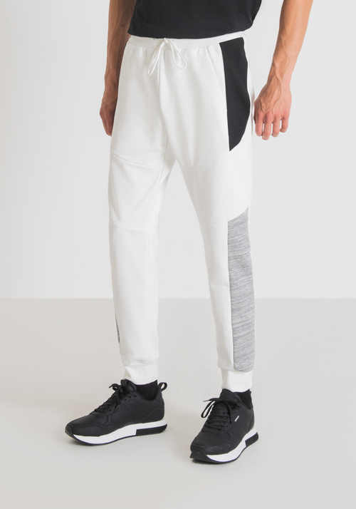 REGULAR FIT SWEATPANTS IN STRETCH COTTON BLEND WITH CONTRASTING SIDE BANDS - Trousers | Antony Morato Online Shop