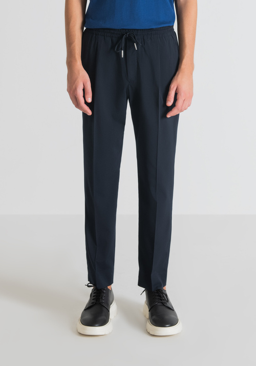 "NEIL" REGULAR-FIT TROUSERS WITH ELASTIC AND DRAWSTRING - Men's Trousers | Antony Morato Online Shop