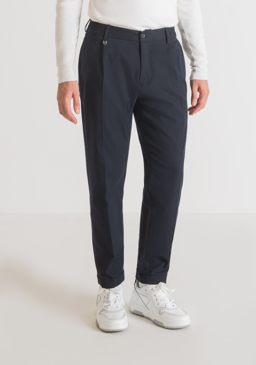 "BRUCE" REGULAR STRAIGHT FIT TROUSERS IN STRETCH COTTON TWILL - Clothing | Antony Morato Online Shop