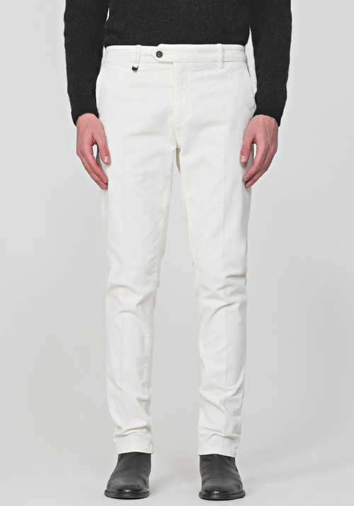 SKINNY-FIT “BRYAN” TROUSERS MADE FROM A SOFT OLD-LOOK CORDUROY - Trousers | Antony Morato Online Shop