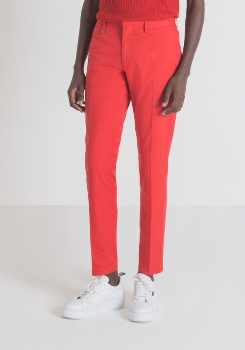 "BONNIE" SLIM-FIT TROUSERS IN STRETCH COTTON BLEND - Clothing | Antony Morato Online Shop