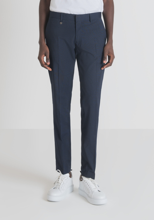 "BONNIE" SLIM-FIT TROUSERS IN STRETCH FABRIC WITH MICRO-WEAVE - Sale | Antony Morato Online Shop
