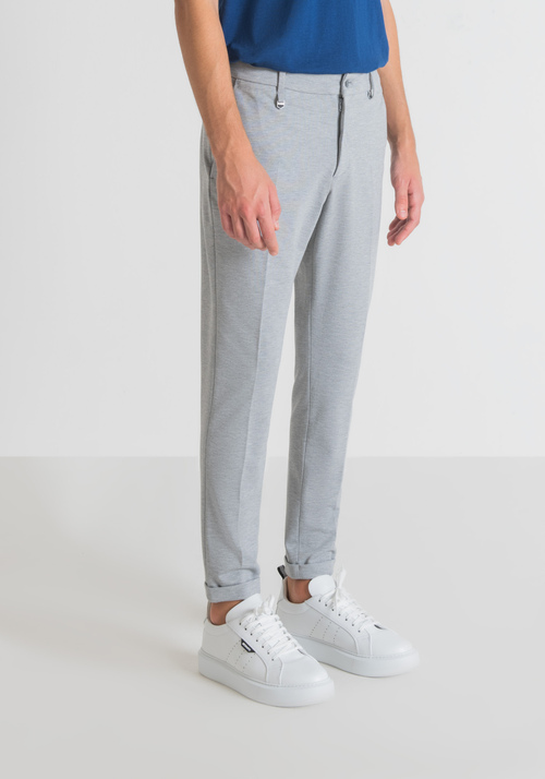 "ASHE" SUPER-SKINNY-FIT TROUSERS IN STRETCH VISCOSE BLEND - Men's Trousers | Antony Morato Online Shop