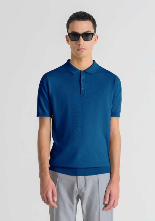SLIM-FIT KNITTED POLO SHIRT IN YARN - Clothing | Antony Morato Online Shop