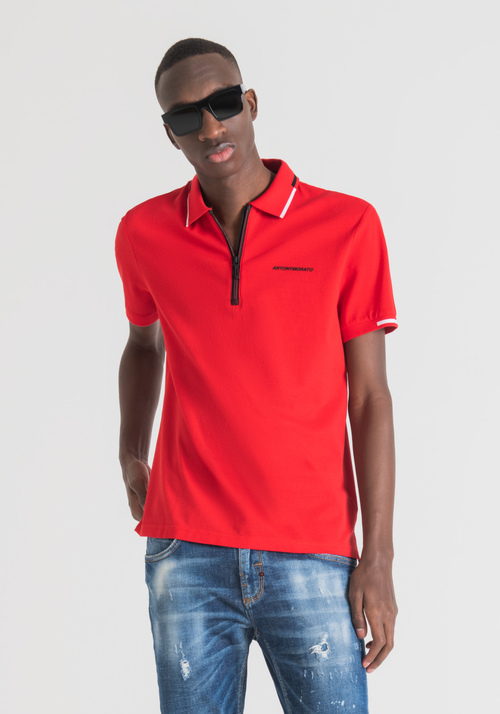SLIM FIT POLO SHIRT IN COTTON PIQUE - T-shirts and Polo | Antony Morato Online Shop