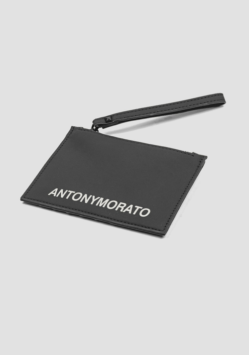 CARDHOLDER IN A RUBBER-COATED MATERIAL WITH A STRAP | Antony Morato Online Shop