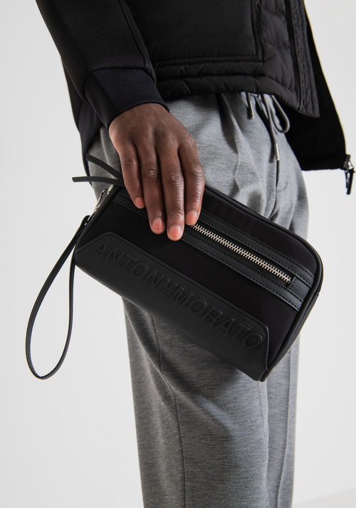 POUCH IN POPLIN AND RUBBERISED FABRIC - Men's Handbags | Antony Morato Online Shop