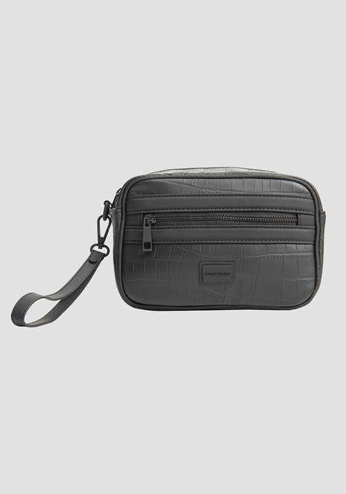 POUCH IN SIMILPELLE STAMPA COCCODRILLO - Black Week -20%  | Antony Morato Online Shop