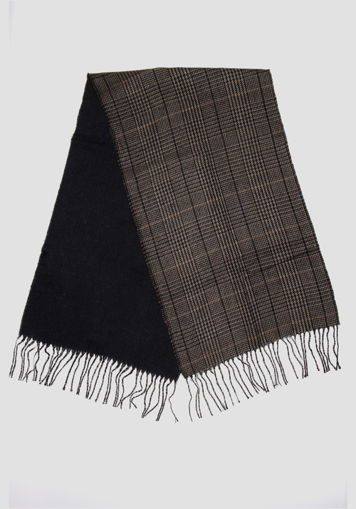 PRINCE OF WALES AND SOLID-COLOUR REVERSIBLE SCARF - Men's Accessories | Antony Morato Online Shop
