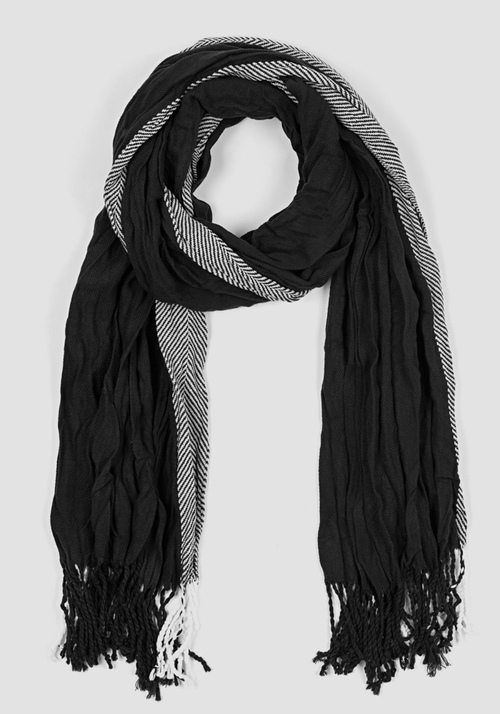 JACQUARD-PATTERNED SCARF WITH CREASED EFFECT | Antony Morato Online Shop