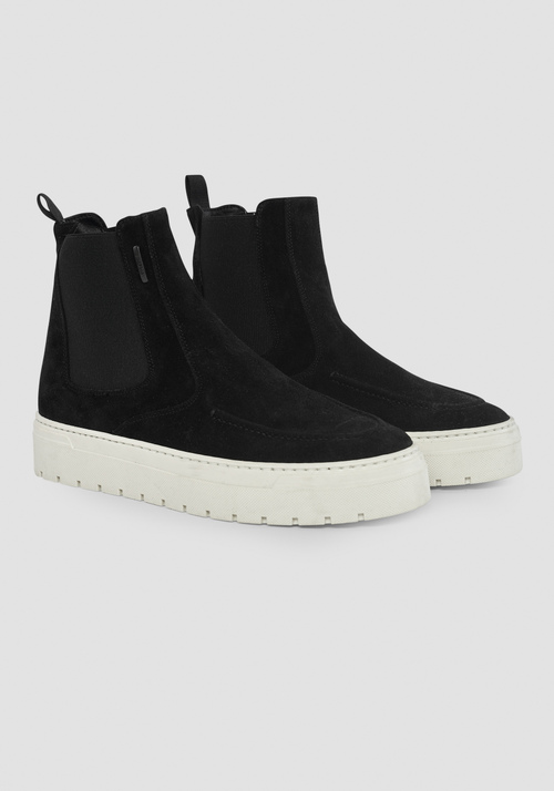 "MARTIN" HIGH-TOP SUEDE SNEAKERS - Main Collection FW23 Men's Clothing | Antony Morato Online Shop