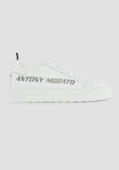 "BRIAR" LOW-TOP SNEAKERS IN LEATHER WITH LOGO - Footwear | Antony Morato Online Shop
