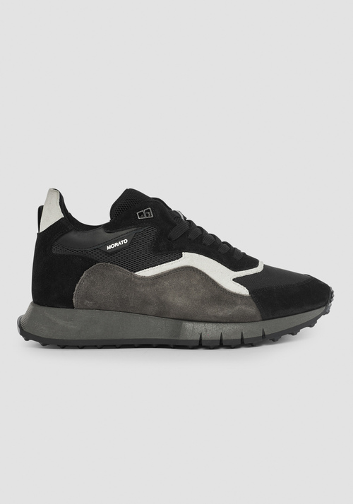 SNEAKERS „RUNNING EIKE“ AUS LEDER UND STOFF MIT LOGO-PLAKETTE - Sneakers | Antony Morato Online Shop