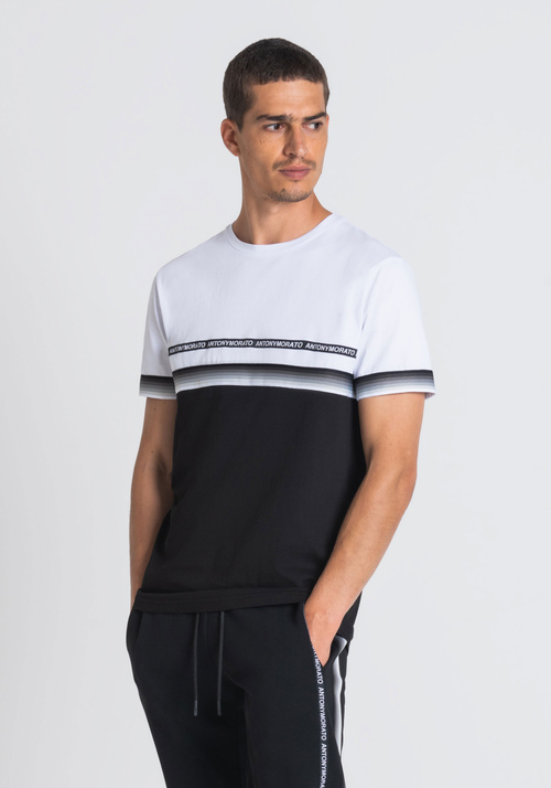 REGULAR-FIT TWO-TONE T-SHIRT IN 100% COTTON - Clothing | Antony Morato Online Shop