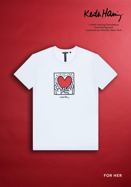 T-SHIRT AUS REINER BAUMWOLLE MIT KEITH HARING-PRINT - All FW19 - no timeless | Antony Morato Online Shop