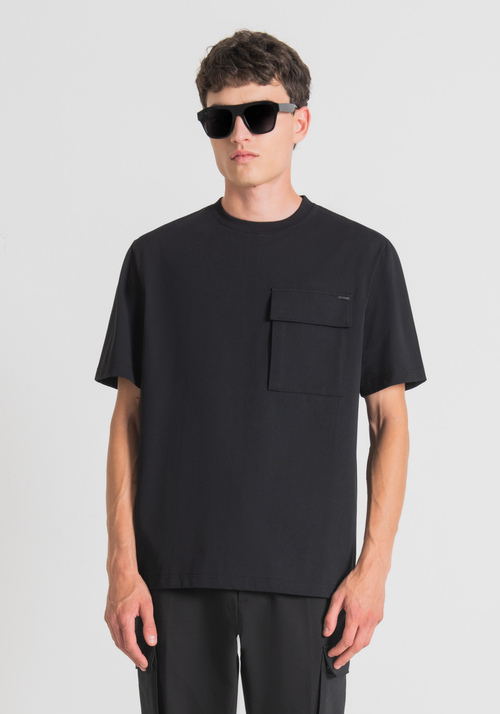 OVERSIZED T-SHIRT IN PURE COTTON WITH HEART SIDE POCKET - Sale | Antony Morato Online Shop