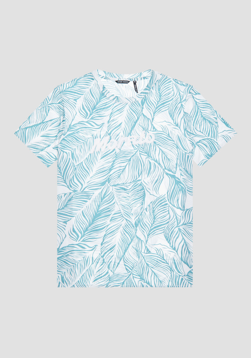 REGULAR FIT BAUMWOLL-T-SHIRT BEDRUCKT MIT MATT PLASTIK-DRUCK - T-Shirts & Poloshirts | Antony Morato Online Shop