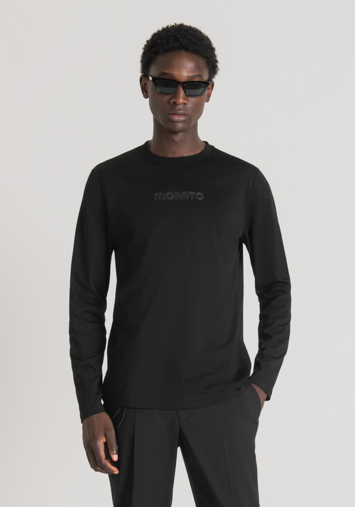 T-SHIRT REGULAR FIT 100 % COTON AVEC IMPRIMÉ LOGO EN RELIEF - Vêtements | Antony Morato Online Shop