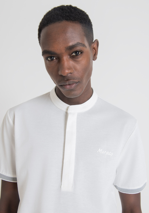 REGULAR-FIT COTTON PIQUE T-SHIRT WITH LOGO PRINT - All SS23 - no timeless | Antony Morato Online Shop