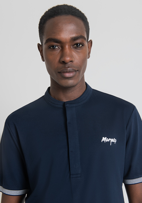 REGULAR-FIT COTTON PIQUE T-SHIRT WITH LOGO PRINT - All SS23 - no timeless | Antony Morato Online Shop