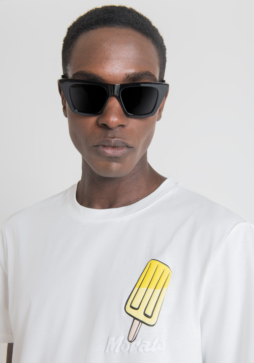REGULAR-FIT T-SHIRT IN PURE COTTON WITH ICE-CREAM PRINT - All SS23 - no timeless | Antony Morato Online Shop