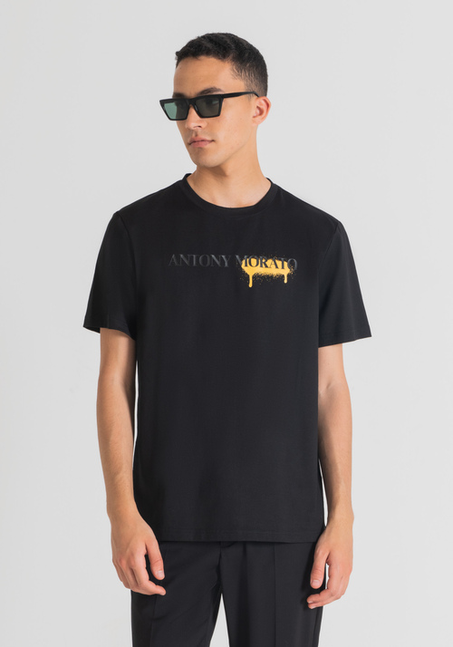 REGULAR-FIT T-SHIRT IN PURE COTTON WITH LOGO PRINT - Archive Sale | Antony Morato Online Shop