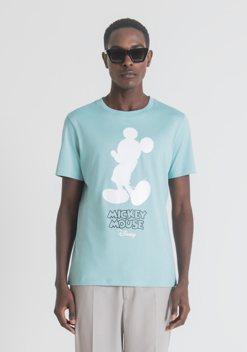 T-SHIRT REGULAR FIT EN PUR COTON AVEC IMPRIMÉ « MICKEY MOUSE » - T-shirts et polos | Antony Morato Online Shop