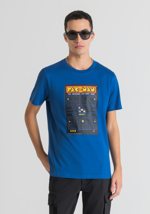 REGULAR FIT T-SHIRT IN PURE COTTON WITH PAC-MAN PRINT | Antony Morato Online Shop