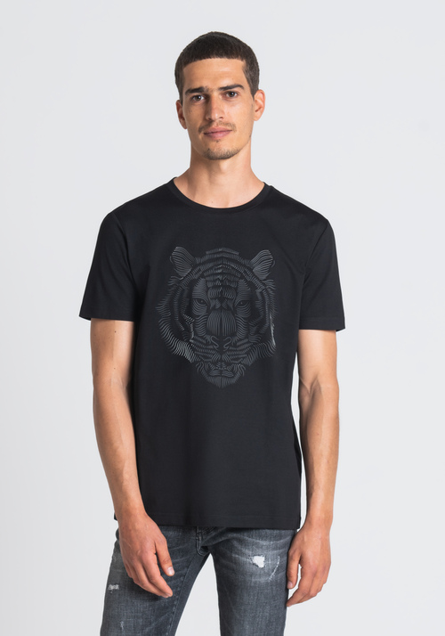 SLIM FIT T-SHIRT IN 100% COTTON WITH TIGER PRINT - Chinese New Year | Antony Morato Online Shop