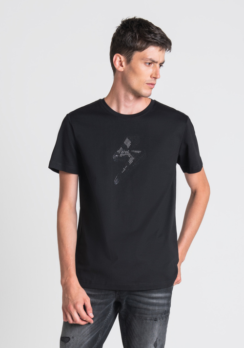 SLIM FIT T-SHIRT IN COTTON WITH SHINY STUDS - Archivio 40% OFF | Antony Morato Online Shop