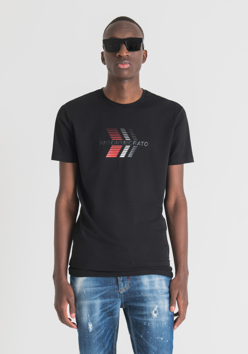 CAMISETA SLIM FIT DE ALGODÓN CON LOGO - Camisetas y polo | Antony Morato Online Shop