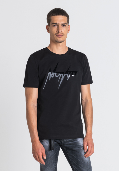 SLIM FIT T-SHIRT IN COTTON WITH TWO-TONE LOGO - Archivio 40% OFF | Antony Morato Online Shop