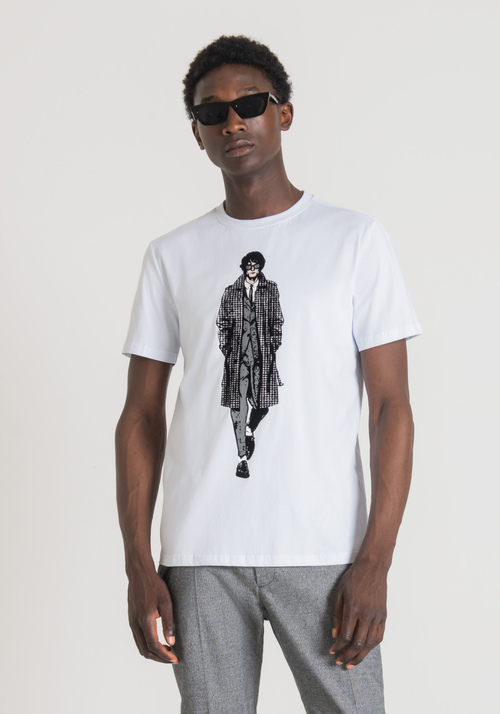SLIM FIT T-SHIRT IN PURE COTTON WITH FRONT PRINT - Men's T-shirts & Polo | Antony Morato Online Shop