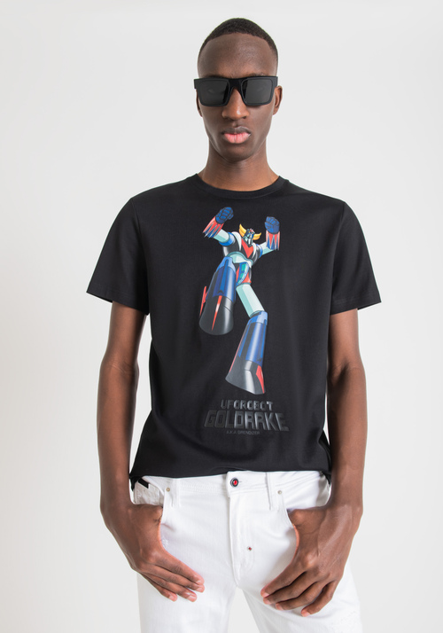 SLIM FIT T-SHIRT IN COTTON WITH UFO ROBOT GRENDIZER PRINT - Clothing | Antony Morato Online Shop