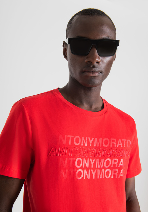 SLIM FIT T-SHIRT IN SOFT COTTON WITH PRINT - Carry Over | Antony Morato Online Shop