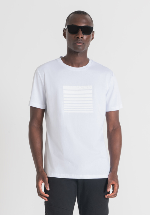 SOFT COTTON SLIM FIT T-SHIRT WITH PRINT - Carry Over | Antony Morato Online Shop